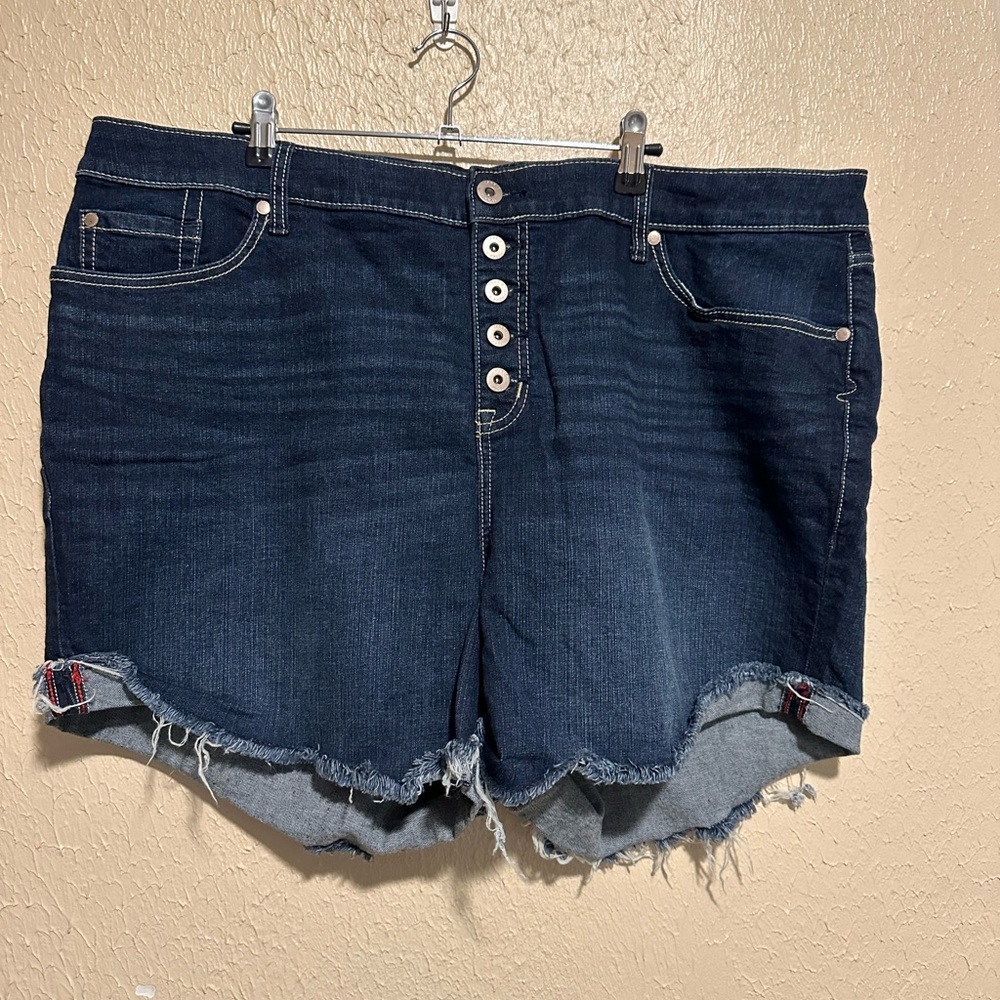 Torrid Denim Shorts Plus Size Button Fly Size 22